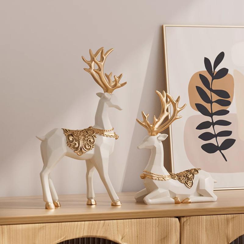 European Deer Wine Cabinet Ornament for Modern Living Room