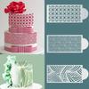10 Pcs Cake Stencils Cake Templates Set Floral Plant Wedding Icing Stencils Irregular Geometry Lace Cake Molds Cookie Dessert Buttercream Decorating