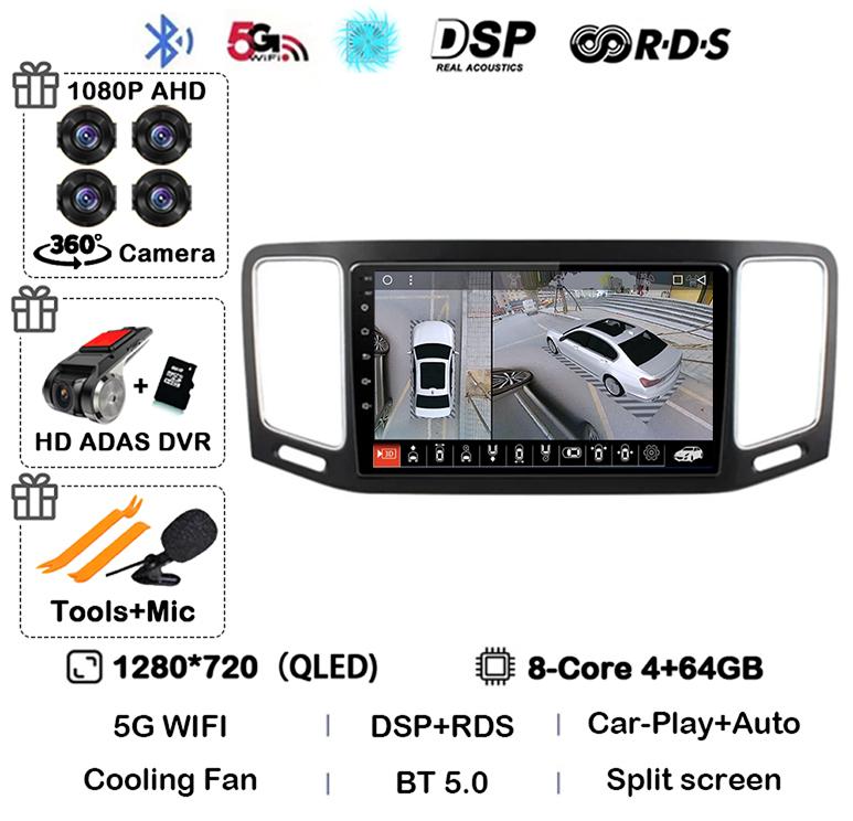 Android 14 Carplay Car Radio For Volkswagen VW Sharan 2012 2013 2014 2015 2016 2017 2018 Multimedia Video Player GPS Stereo DSP