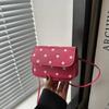 Fashionable Polka Dot Print Mini Shoulder Bag PU Material Polyester Lining Crossbody Bag Lightweight Women's Bag Women