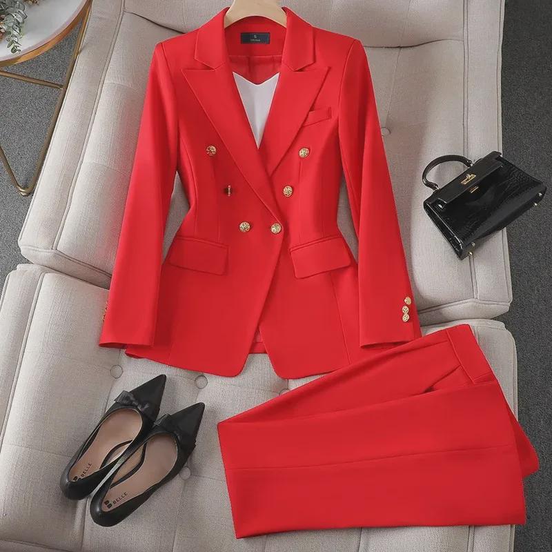 Zihong Women's White High-End Formal Suit Set - Goddess Style 8017