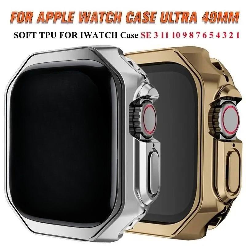 TPU Stoßstangen Schutzhülle Für Apple Watch 46/49/45/44/42/41/40/38mm Für iWatch Serie Ultra3 2 11 10 9 8 7 6 5 4 3 Se3/2/1 2 1