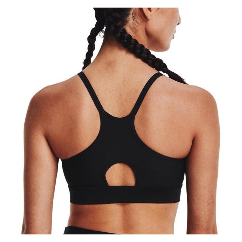 Under Armour Continuum Solid Logo Print Low Intensity Training Sports Bra Women Underwear Black 1372871-001