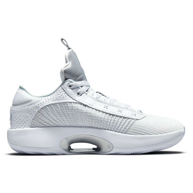 Air Jordan 35 Low PF White Metallic Silver Unisex Sneakers CW2459-100
