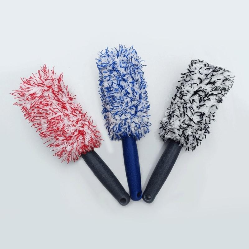Efficient Soft Microfiber Wheel Rims Brush Effortlessly Cleans Car And Motorcycle Rims Without Scratches For Office Home