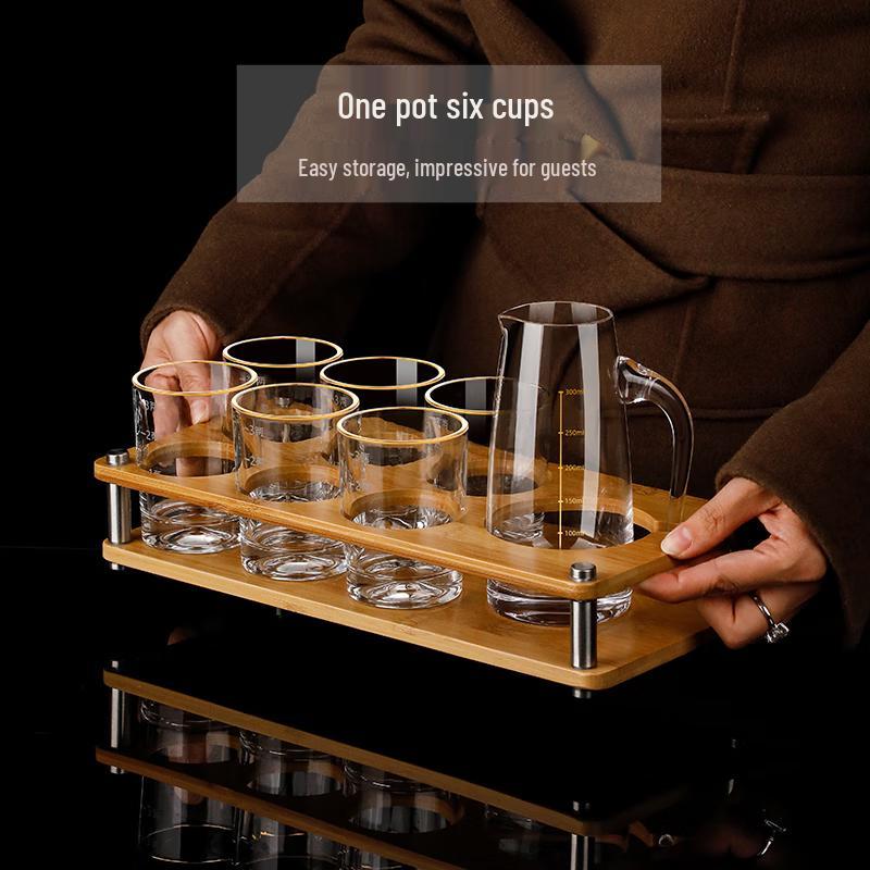 FANKAQI Crystal Glass Baijiu Drinkware Set with Scale