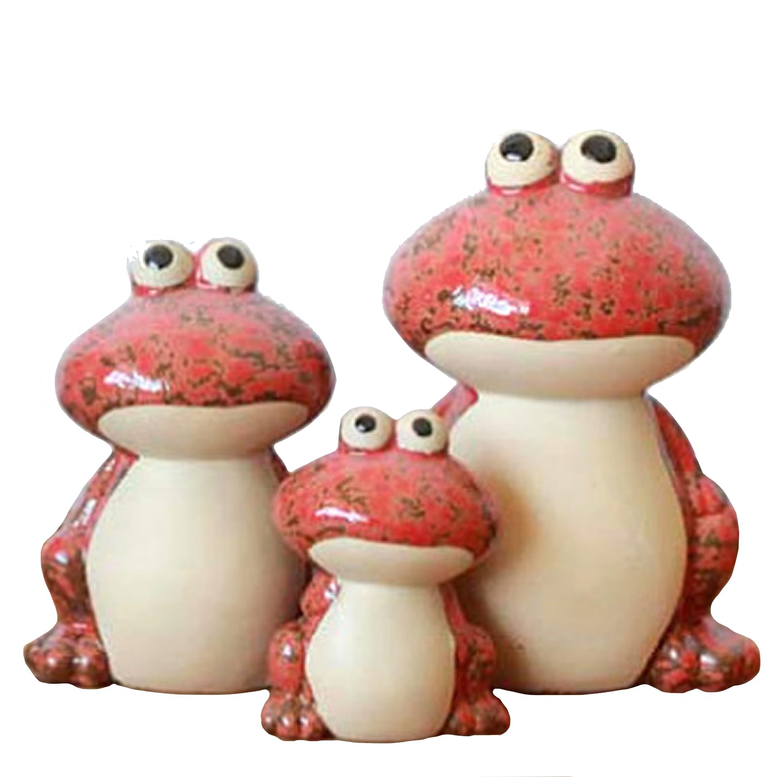 

TOMMYFIELD Frog Figurine, Stylish Decorative Object for Interior Decoration (Red)