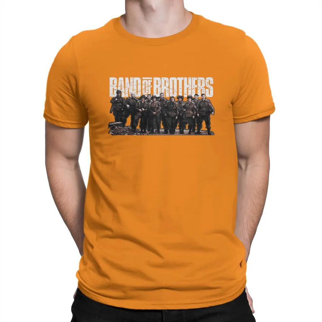 All Member T-Shirt for Men B-Band Of Brother TV Novelty Cotton Tees Round Neck Short Sleeve T Shirts Gift Idea Clothing