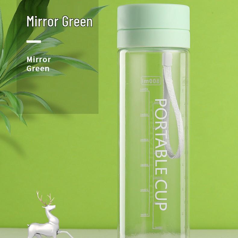 Matowa Butelka na Wodę Sportową na Zewnątrz z Uchwytem - Duża Pojemność, Przenośny Plastikowy Kubek do Herbaty i Prezent