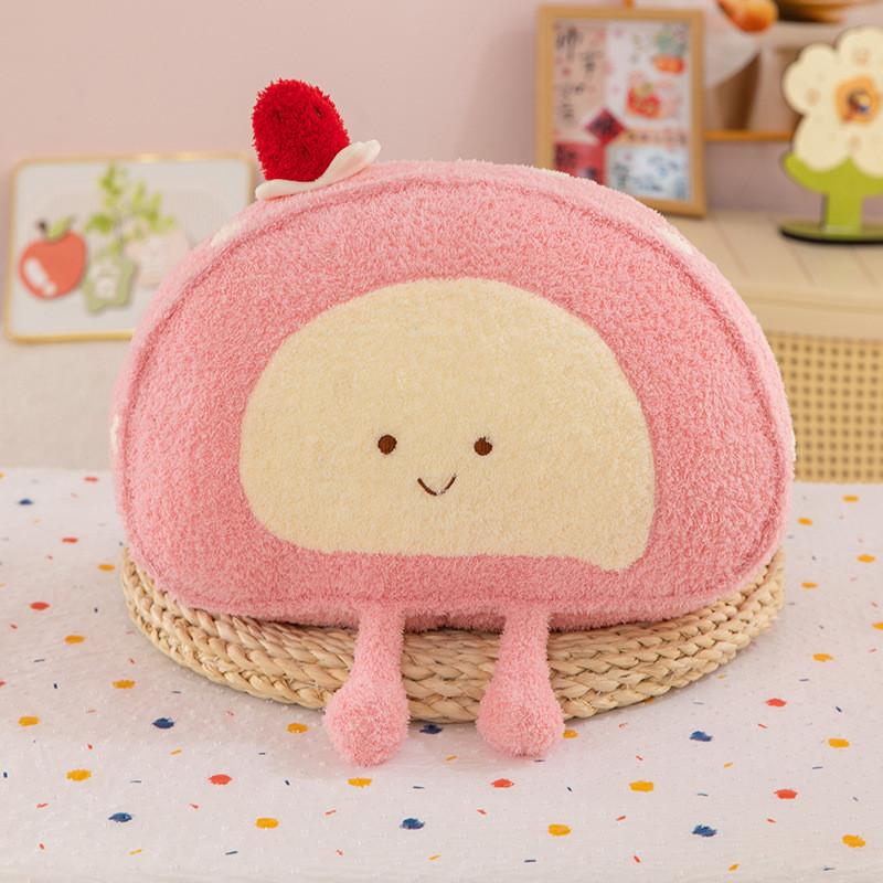 

Cartoon Soft Swiss Roll Plush With Pp Cotton Filling For Kid Home Decor 40cm розовый