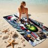 1Pc Christmas Nightmare Before Christmas Beach Towel, Quick Dry, Multi-Use for Beach Pool Gym Yoga Home Travel, Christmas, Halloween, Xmas Gift S532