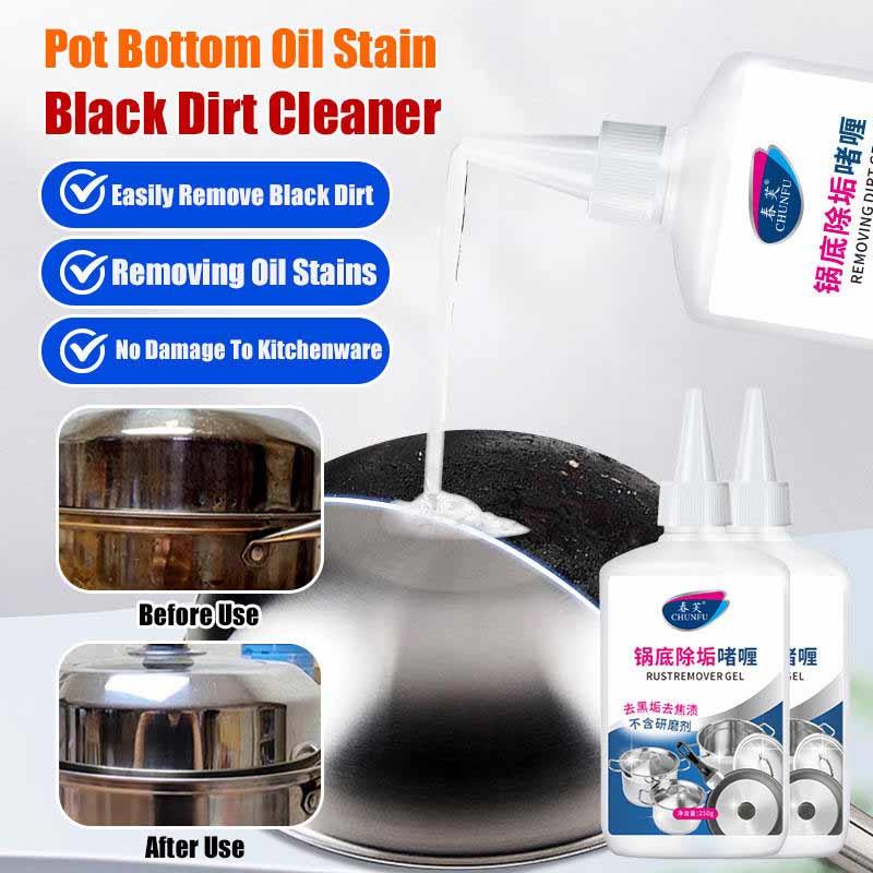 Powerful Stainless Steel Pot Pan Cleaner Strong Degreaser & Black Scour Remover Gel Burnt Bottom Cleaner for Cookware