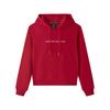 Fashionable Versatile Letter Hooded Sweatshirt Women Tops Light-Red L125W110-03LC