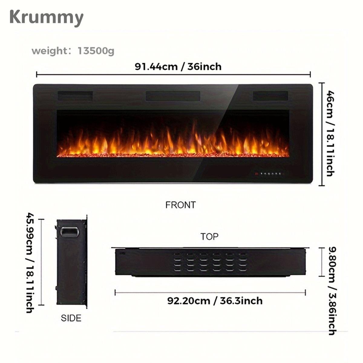 American Style Electric Fireplace with Built-in Simulated Flame Heater
