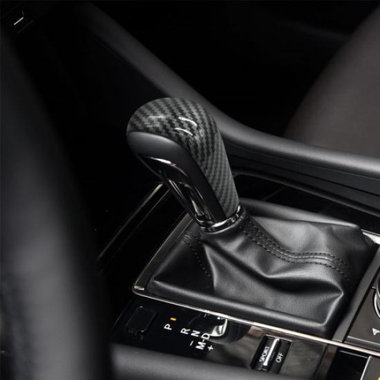 Carbon Fiber ABS Gear Shift Knob Head Cover Trim For Mazda 3 Axela CX-50 CX-30