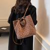 2025 autumn and winter new large-capacity polka dot backpack texture commuter tote bag cute bow shoulder oblique span bag