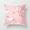 Valentine's Day Romantic Paris Tower Hot Air Balloon Pillow Case Home Sofa Cushion Pillow Case
