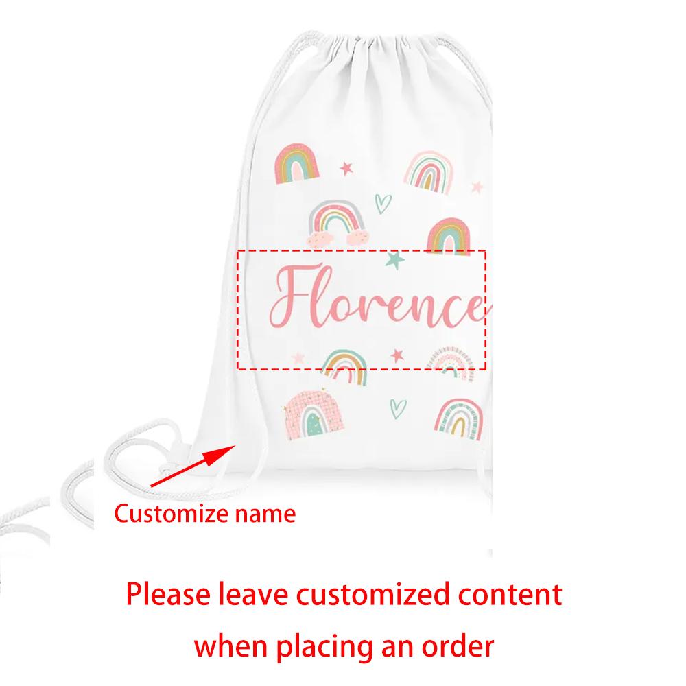 

Personalised Goodie Bag Children Gym Swimming Bag Nursery Pe Drawstring Backpack Kindergarten Back To School Party Decoration 1pcs 34x43cm