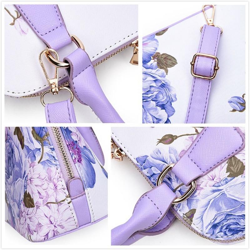 Kvinnor Handväskor Damer Casual Tote Bag Blomstertryck Kvinnlig Daglig användning Flickor Shopping Hand Bag