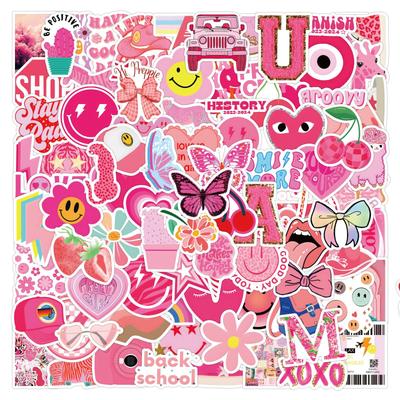 120 New Pink Pre-school Student Graffiti Stickers Suitcase Skateboard Notebook Water Cup Mobile Stickers