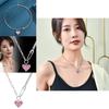 Elegant 2024 New Trendy Heart-shaped Necklace For Women With Mixed Gemstone Accents