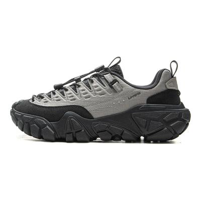 Li Ning Dune Outdoor Versátil Retro Suela Gruesa Tendencia de Moda Absorción de Impactos Antideslizante Resistente al Desgaste Soporte Zapatillas Casuales de Caña Baja AGCV363-2