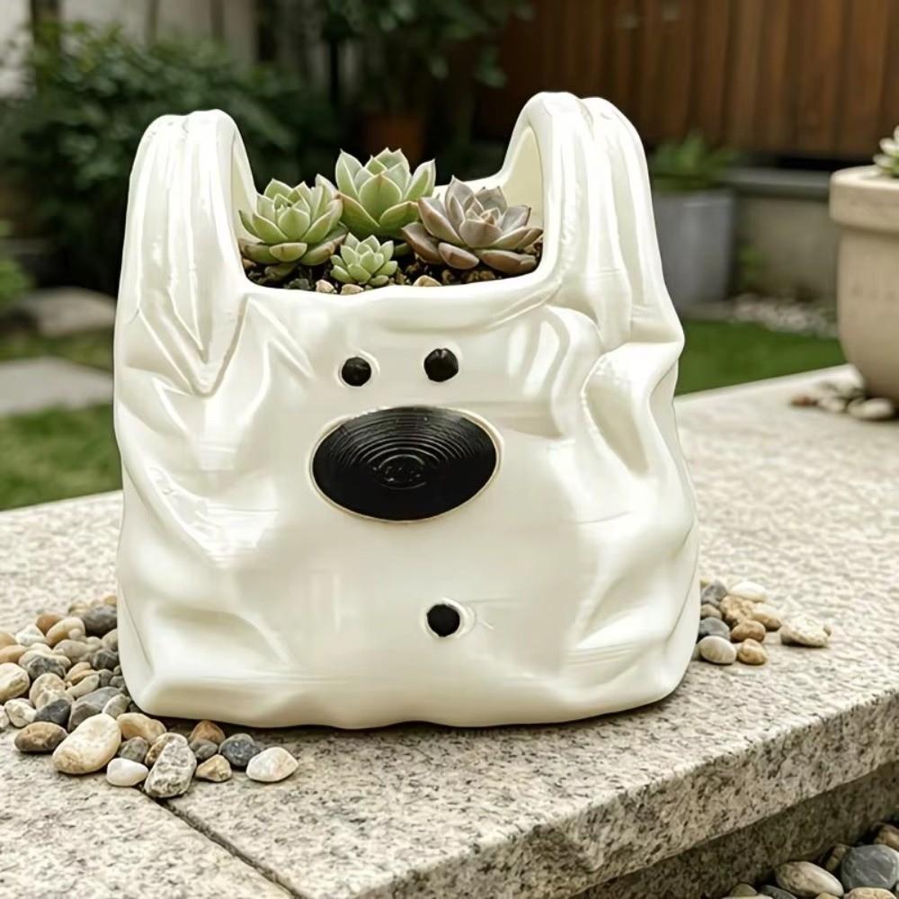 Estuche de Cerámica Estilo Bolso Portadocumentos de Escritorio con Forma de Cachorro Organizador de Escritorio