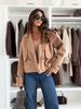 Women's Solid Color Casual Loose Long Sleeve Woolen Overcoat