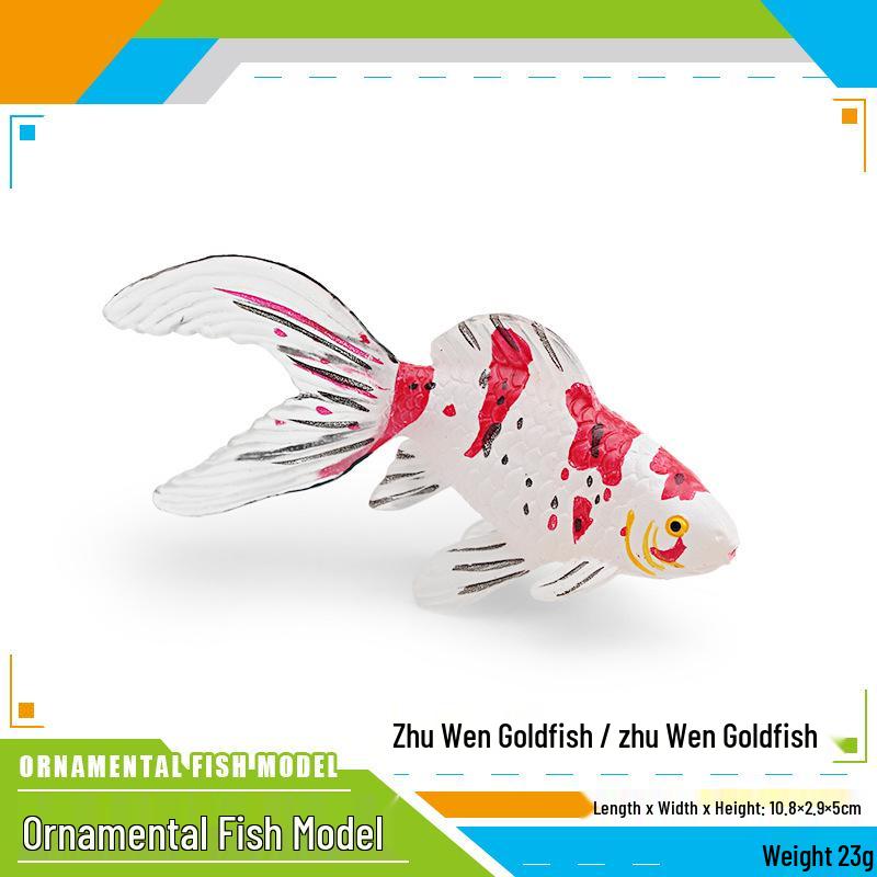 Ornamental Fish Model: Red-crowned Crane & Skygazer Dragon with Water-bubble Eye Shubunkin Goldfish Koi