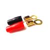 CTL Cryogenics Treatment Laboratory High-Grade Ring Terminal 8G Red Black 4-Piece Set EXC-HG-RT8G(L6)(4) 24K Gold Plated Wire Connector