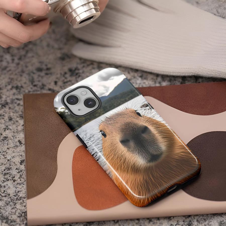 

Soft Cover Capa Phone Case for Apple iPhone 17 XS XR 13 Air 11 14 16e 12 15 16 Pro Max Plus Funny CapyBara iPhone 13