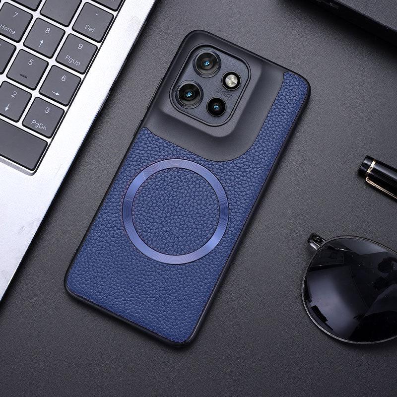 Applicable to MOTOEdge11NEO simple business mobile phone case Edge11Fusion lychee leather pattern G11 magnetic case