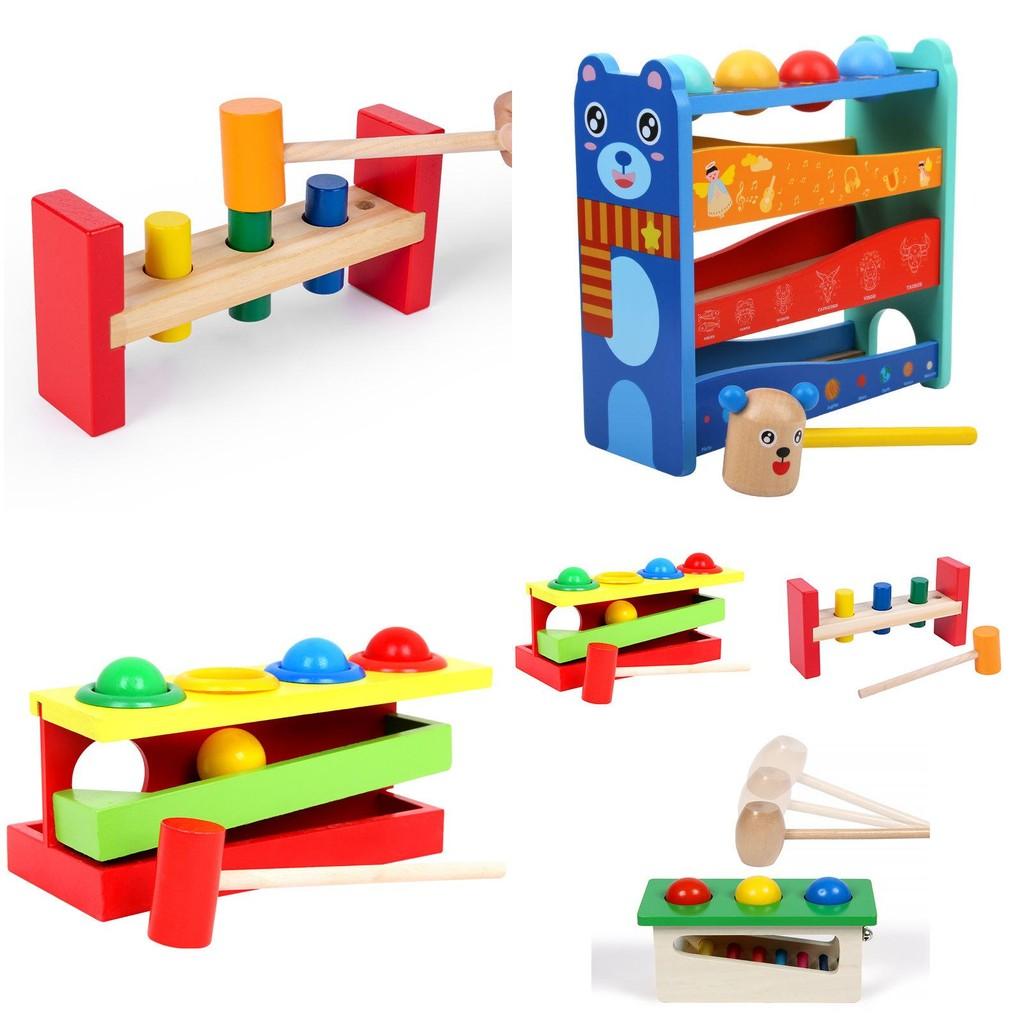 Wooden Pounding Toy For Kids Handeye Coordination Educational Game For Early Learning