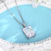 Huitan Minimalist Shiny Cubic Zirconia Pendant Necklace Noble Delicate Accessories Chic Fashion Simple Jewelry for Wedding Party
