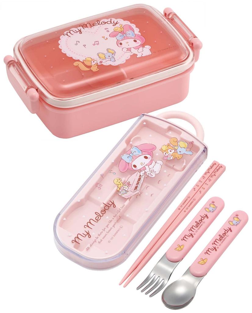 Skater My Melody Easy Music Lunch Sanrio for Made in Box, Design, 450ml, Antibacterial, Girls, Japan, RBF3ANAG-A