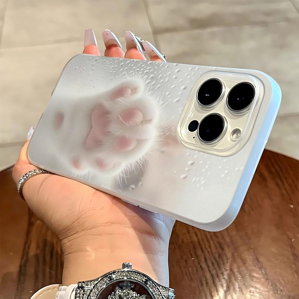 

Cat footprints Phone Case For iPhone 17 Case iPhone 16 Pro Max 11 15 14 12 17 Pro Max 16e 7 8 Plus XR SE Air Silicone Soft Cover iphone 11 Pro