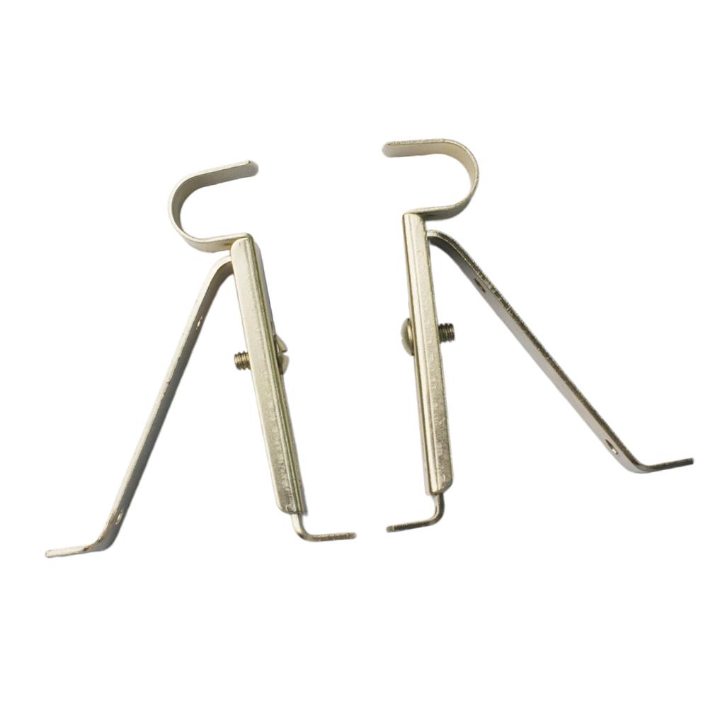 Metal Curtain Drapery Rod Bracket Accessories Wall Mounted Holder Hooks Set - for 15mm