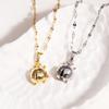 Collane Pendenti Coccinella in Acciaio Inossidabile Color Oro per Donne Moda Zircone Colorato Charm Collana Animale Gioielli Femminili