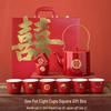 Red Crystal Porcelain Wedding Tea Set