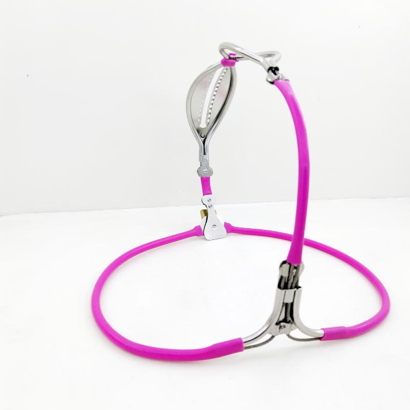 Muž/Žena Neviditelný pás cudnosti Nerezová ocel Silikonové kalhotky Slave Cock Cage Vagina Shield Plate Cuckold anální kolík