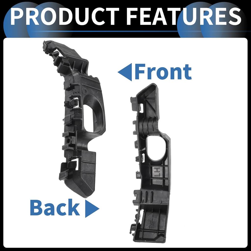 Bumper Support Bracket, Left and Right Side Front Bumper Retainer Bracket Hold Mount No.86551N9000 for Hyundai Tucson 2022-2023 ABS Plastic Black, 1