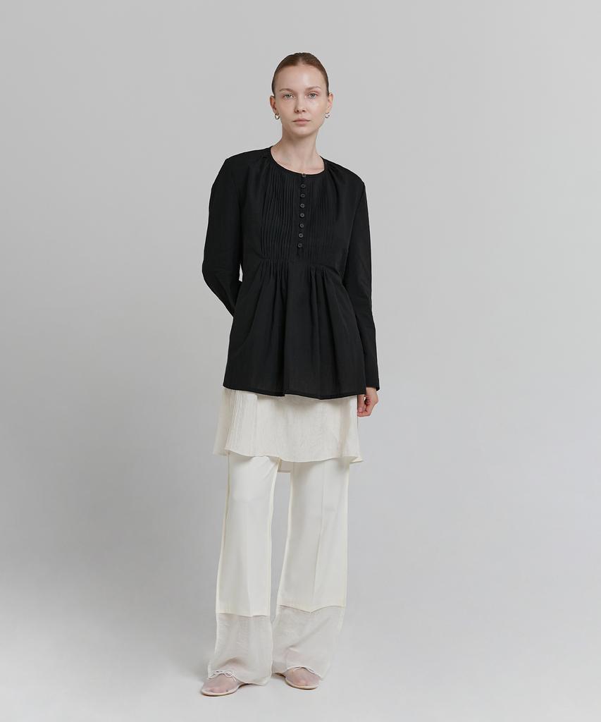 Loutaideu Layered Boots Cut Pants [Ivory]