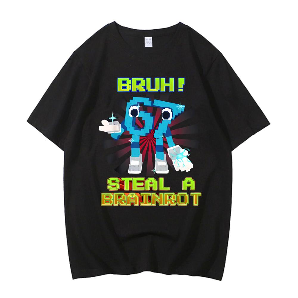 High Quality Cotton 67 Six Seven Funny Italian Brainrot Boys Fashion Gaming Meme TShirt Gamer Gen Alpha Slang Saying Tee Tops