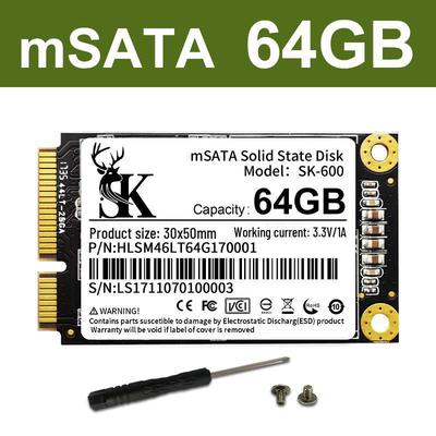 SK Solid State Drive MSATA: 64GB, 128GB, 256GB, 5-Year Warranty