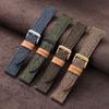 Echtes Leder Nylon Uhrenarmband 18mm 20mm 22mm Universelle Uhrenarmbänder Herren Damen Vintage Gewebe Schnellverschluss Armband Armband