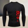 Men's Fitness Compression Shirt with Round Neck, Long Sleeved Muscle Fit, Suitable for Bodybuilding and Physical Training