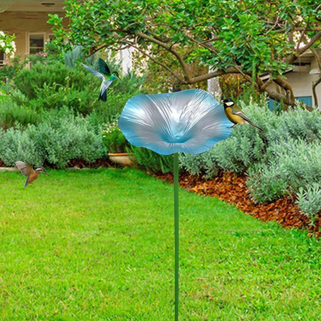 Vogel Vogelbad Metall Ornament Dekoration mit Ständer Dekorative Outdoor Futterstelle Vogelfutterhaus für
