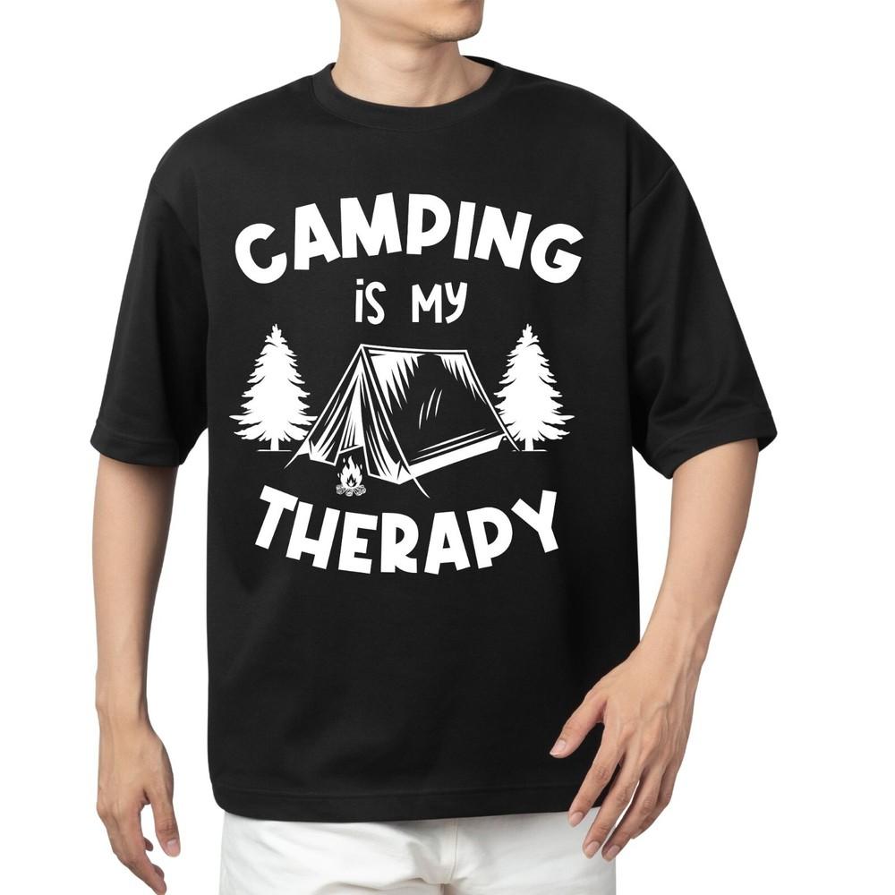 

Camping Is My Therapy T-shirt Men s Women s Tops Tees – Funny Hiking & Wilderness Tee | Outdoors Joke 3XL
