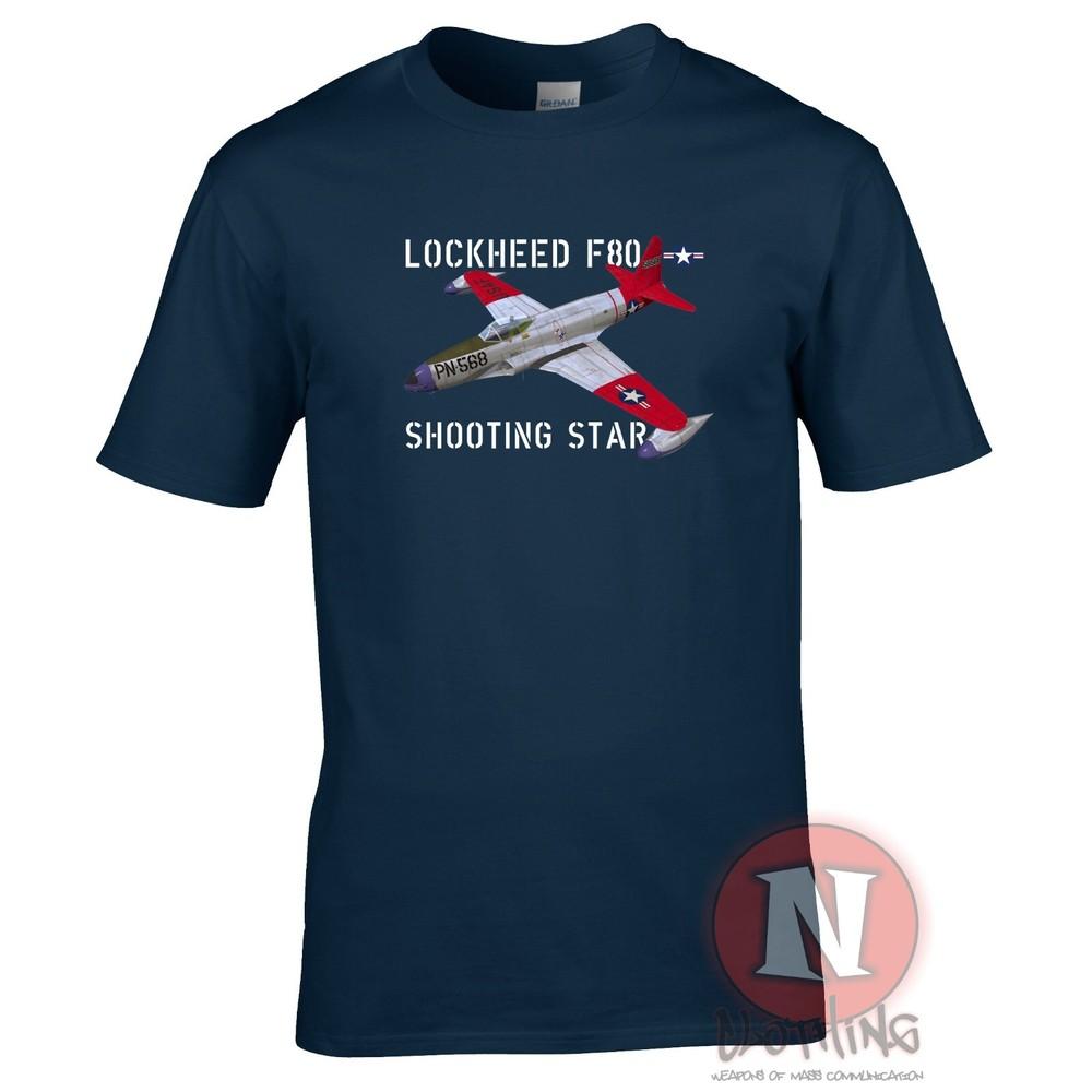 Lockheed F80 Shooting Star TShirt Ww2 Cold War Jet Fighter Aircraft Tee