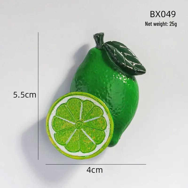 2024 3D Fruit Refrigerator Magnet: Creative Resin Decor & Cute Food Toy